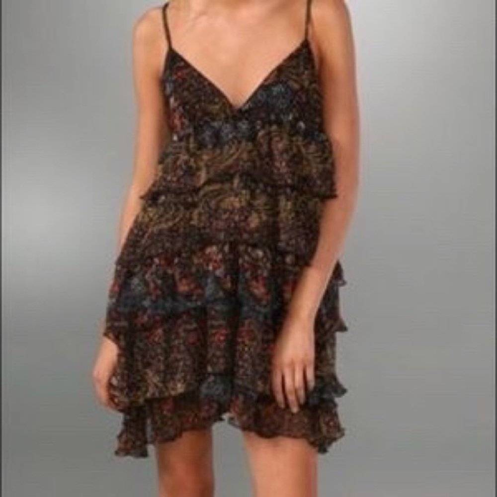 Patterson J Kincaid Ruffle Mini Dress - Picture 1 of 4